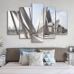 5 panels Giclee Canvas Wall Art City Canvas Painting Custom Wall Paintings Art Work Painting  Living Room Wall Decoration