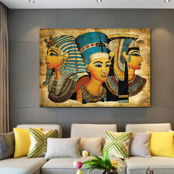 New style the Egyptian lady art printed canvas painting, hot sale home decoration art painting