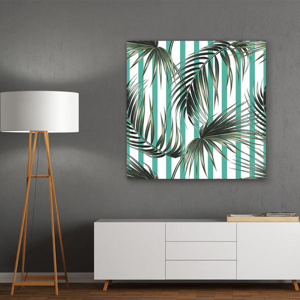 Hot sale summer fresh banana leaf home decoration painting printing canvas oil painting