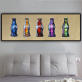 Abstract handmade oil painting Colorful coke bottle  for living room home hotel cafe modern Home Decor