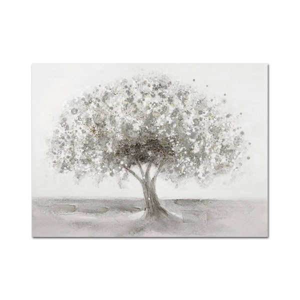Mintura Oil Painting on Canvas Hand Made Art Hand Painted Acrylic Canvas Grey Tree Wall Art Home Decor Office Decor No Framed