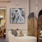 Handmade white horse animal oil painting, OEM&ODM available handpainted canvas painting