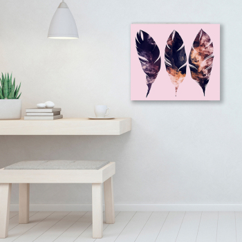 Customized wall art home decor Nordic style feather canvas print kits still life canvas prints painting