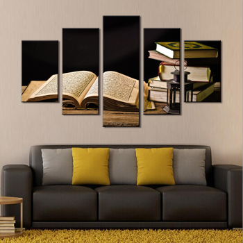 Paints five Pictures Oil Painting Five Oil Painting Set Gift Coloring  Canvas Wall Set