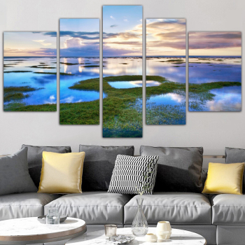 Modern five printed landscape painting living room sofa background canvas decoration painting