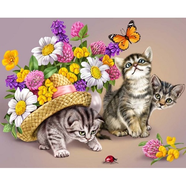 Diy Oil Handmade Canvas Painting Kits Animal Canvas Paint by Numbers