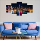 Modern 5 Frameless Canvas City Night Scene Picture Printing Art Home Decoration 5 Living Room Picture