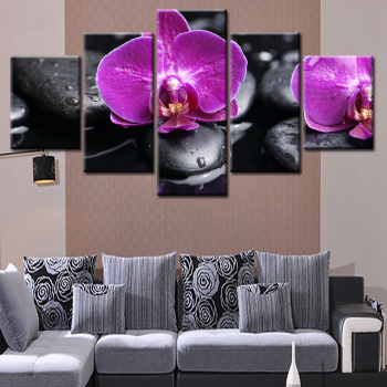Hot sale art flower theme canvas floral canvas painting custom printing