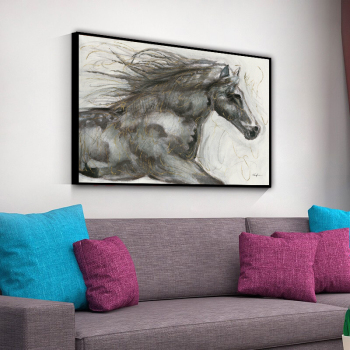 Оптовая чистая ручная работа абстрактная картина маслом животных на холсте Современная картина бегущей лошади для декора