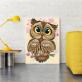 Custom Canvas Wall Art 5D Diy Crystal Homfun Diamond Painting Set Owl Animal Diamond Paint by number for Amazon