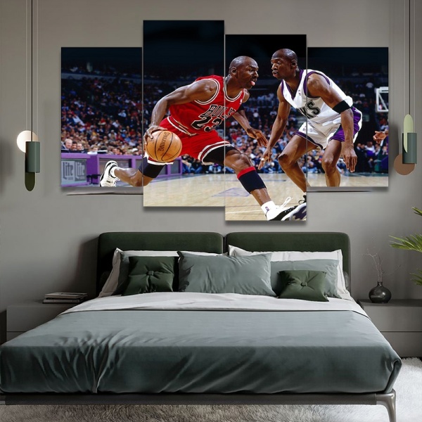 Attractive Style NBA Basketball Sports Portrait Art Wall Painting, Canvas Art Painting Home Decoration Painting