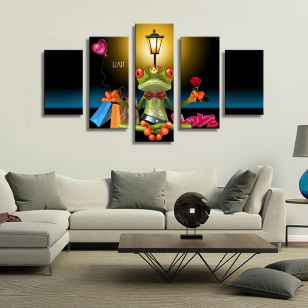 Modern 5 panels printed oil painting inkjet poster printing wall decor canvas art prints