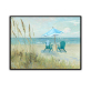 Handmade  Texture Oil Painting View the scenery on the beach reclining chair Abstract Art Wall Pictures  Decoration