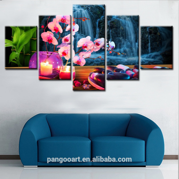 5 piezas HD pintura de flores calientes para el hogar Arte de la pared Decoración dibujo moderno decorativo sala de estar pintura sin marco