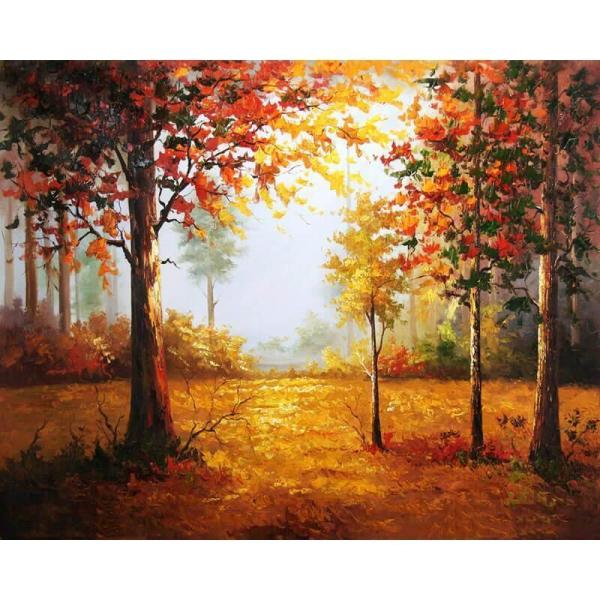 Custom designs DIY painting seaside village house paint by number kit handmade oil painting on canvas
