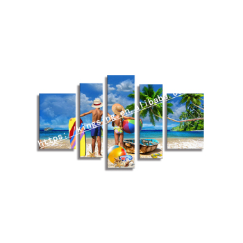 Best selling canvas printing custom painting beach men women digital printing painting Best selling canvas printing custom painting beach men women digital printing painting