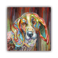 Modern animal hand painted canvas color dog oil painting home decoration living room canvas painting