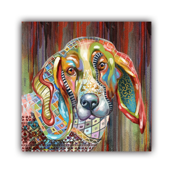 Modern animal hand painted canvas color dog oil painting home decoration living room canvas painting Modern animal hand painted canvas color dog oil painting home decoration living room canvas painting