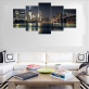 Modern Frameless City Night Scene Printing Wall Art Home Oil Painting Decoration 5 Living Room Pictures