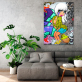 Wholesale customization street graffiti art abstract canvas wall decoration colored printed canvas oil painting