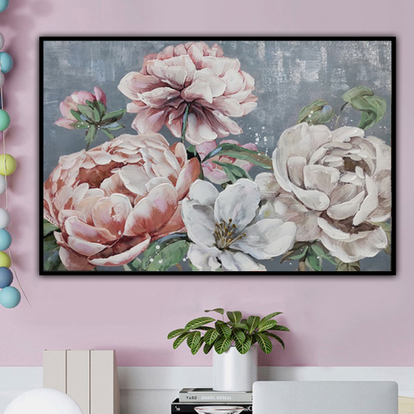 Handpainted Abstract Flowers Oil Painting On Canvas Painting Wall Art Handmade Paintings Large Salon Decoration Unframed