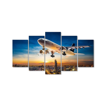 Custom design modern city airplane mural interior decoration modern canvas printing Custom design modern city airplane mural interior decoration modern canvas printing