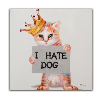 Modern pop art Handmade Abstract Animal Wall Art Picture colourful cat Oil Painting for wall home hotel decoration