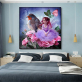 Factory direct sale cartoon girl and bird  painting children gift 5D DIY diamond painting set