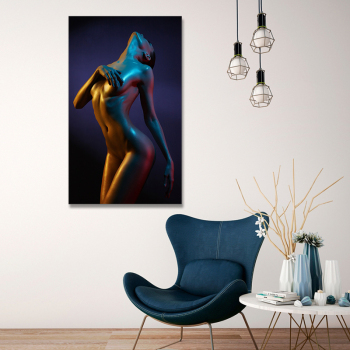 Wholesale personality vivid figure decorative painting ,Nude portrait of African black woman art oil printing canvas painting