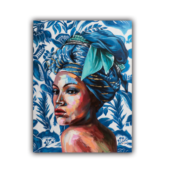 Handmade Texture Oil Painting The blue one with the headscarf Abstract Art Wall Pictures Decoration Handmade Texture Oil Painting The blue one with the headscarf Abstract Art Wall Pictures Decoration