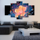 5 Panels MandaraGiclee Canvas Wall Art Canvas Painting Custom Wall Paintings Oil Painting For Living Room Wall Decoration