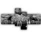 Hot selling classic wall art forest two zebras photo stitching canvas wholesale original product painting