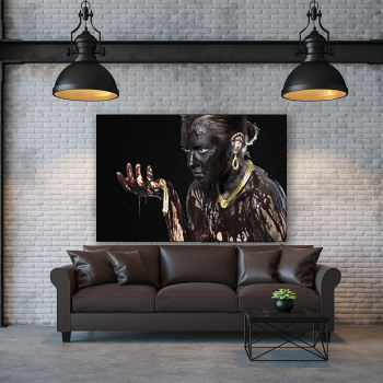 Wholesale personality vivid figure decorative painting ,Black decorated woman art oil printing painting