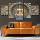 5 panneau toile mur art bouddha peinture imprimé religion peintures pour salon mur décoration de la maison pas de cadre
