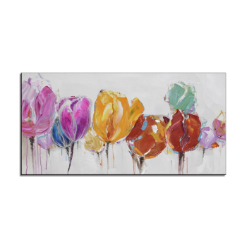 Oil Painting on Canvas Handmade Art Hand Painted Acrylic Canvas Colorful flower Wall Art Home Decor Office Decor No Framed