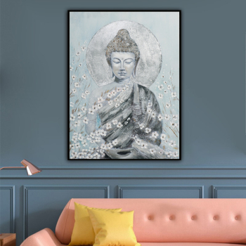 Fashion Wall Art Fallout canvas painting Dark Color Lotus Lantern Buddha Canvas Oil Painting Living Room