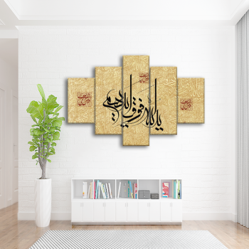 5 panle islámico azul lienzo cuadro sobre lienzo para pared pinturas de pared arte trabajo pintura sala de estar decoración