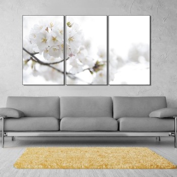 Flores de cerezo modernas pintura al óleo decorativa decoración de arte moderno paneles de pared flor decoración del hogar macramé colgante de pared
