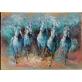 100% personnalisé course cheval peinture toile mur art abstrait toile peintures à l'huile pour la décoration intérieure