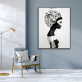 Home Hotel wall decoration Nordic simple abstract portrait woman printing canvas painting