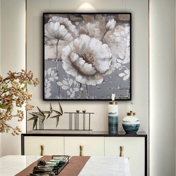 handmade oil painting  Thick texture  Flowers In Bloom home decor  Wall Decoration