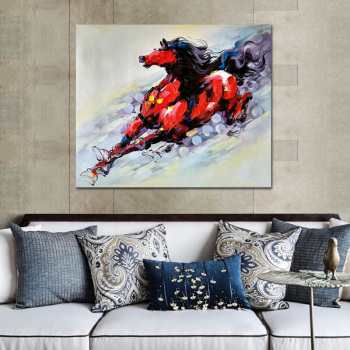abstraktes ölgemälde handgemaltes tier pferdeportrait wanddekoration sieben wandkunstbilder für wohnzimmer