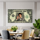 Luxury hotel living room wall decor 3D painting, USD dollar abstract portrait artwork printing canvas painting