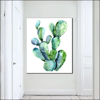 Wall Art Canvas Painting Cactus Plant Leaves Abstract Lines Nordic Posters And Prints Wall Pictures For Living Room Decor