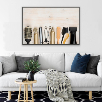 Modern Art Hair Salon Still Life Canvas Print Painting, Living Room Decoration Painting, Canvas Decoration Wall Painting