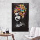 Most popular high resolution canvas painting, the fashional black lady art canvas painting