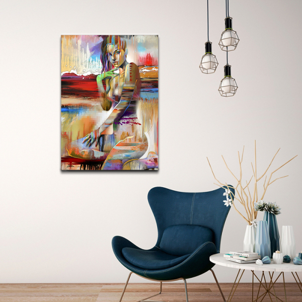 China Factory Wholesale Africa hot naked women portrait picture frameless printed canvas wall decorative paintings