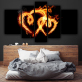 Fire Heart DIY Painting Printed Canvas Painting Wall Decorative Art Custom photo Canvas Painting