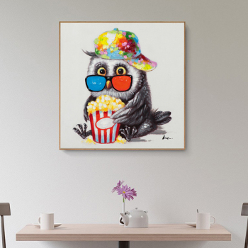 Handmade Oil Paintings 3D Colourful Abstract Panting Animal Canvas Wall Art For Home Decor
