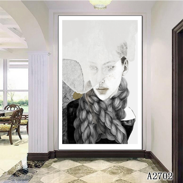 New Design Black Hair Sexy Women HD poster Canvas Oil Painting Modern Wall Art Painting For Living Room Decor